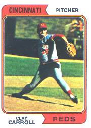 1974 Topps Baseball Cards      111     Clay Carroll